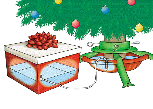 Live Christmas Tree Automatic Watering System Disguised As A Present