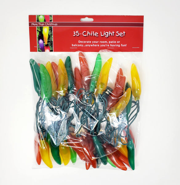 Chile Pepper Light String 35 Lights - Red/Green/Yellow