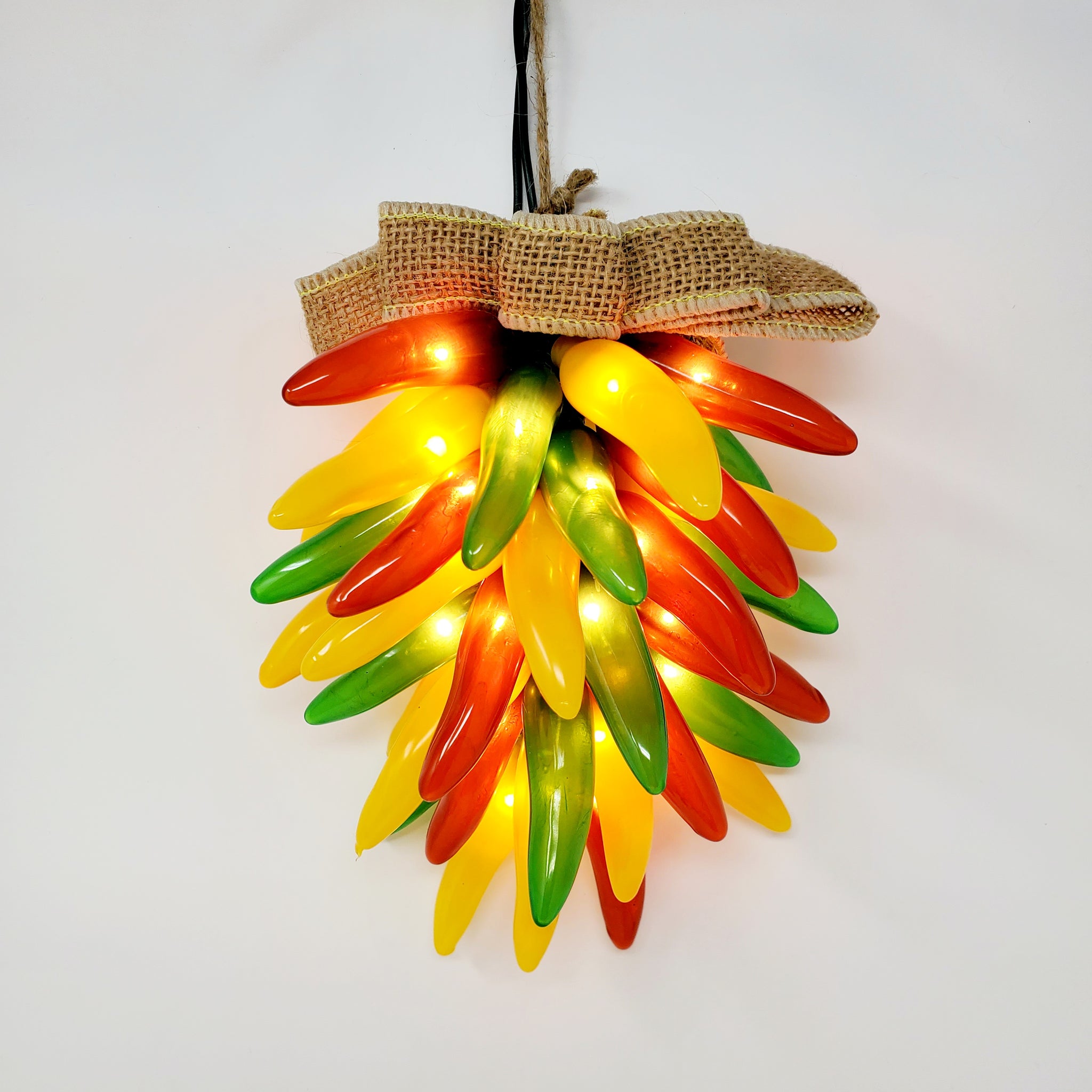 Chile Pepper Lighted Ristra - 35 Lights- Red/Green/Yellow