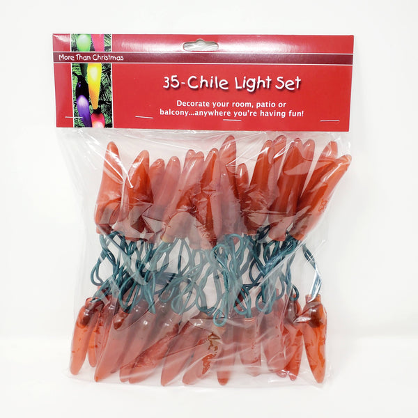 Chile Pepper Light String 35 Lights - Red
