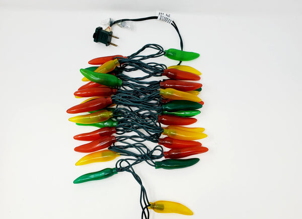 Chile Pepper Light String 35 Lights - Red/Green/Yellow