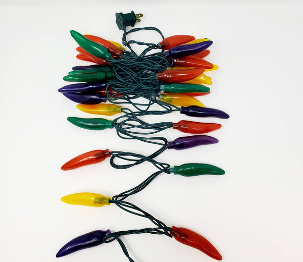 Chile Pepper Light String 35 Lights - Red/Green/Yellow/Purple