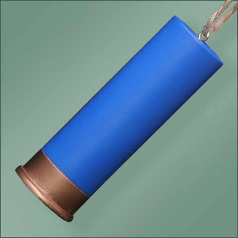 Polyresin - Shotgun Shell Ornament - Blue
